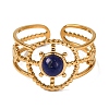 Natural Lapis Lazuli Finger Rings RJEW-Q822-04G-01-2