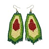 Bohemia Glass Seed Bead Dangle Earrings EJEW-C091-01E-2