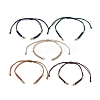 5 Colors Braided Nylon Cord Sets for DIY Bracelet Making AJEW-JB01239-1