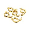 Golden Plated Alloy Letter Pendants X-PALLOY-J718-01G-Q-2