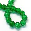 Baking Paint Transparent Crackle Glass Round Bead Strands DGLA-Q018-6mm-48-2