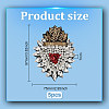 5Pcs Sacred Heart Plastic & Rhinestone Beading Appliques PATC-FG0001-79-2