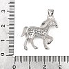 Brass Micro Pave Clear Cubic Zirconia Pendants KK-B177-12P-3