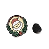 Christmas Theme Zinc Alloy Enamel Pin Brooch for Backpack Clothes JEWE-R003-01EB-05-3