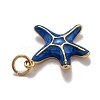 Brass Enamel Pendants KK-O140-07G-3