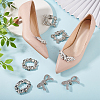 8Pcs 4 Styles Alloy Rhinestone Shoe Decoration FIND-GO0002-26-4