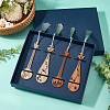 4Pcs Wooden Pipa Bookmarks AJEW-WH20020-235-3
