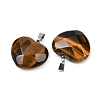 Natural Tiger Eye Pendants G-A281-02P-04-2