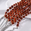 Natural Red Jasper Beaded Bracelets for Women G-P563-07P-10-3