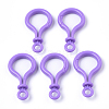 Opaque Solid Color Bulb Shaped Plastic Push Gate Snap Keychain Clasp Findings KY-T021-01H-1