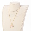 Teardrop Glass Beads Pendant Necklaces NJEW-JN03205-01-5