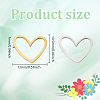 DIY Stainless Steel Heart Dangle Earrings Making Kit DIY-DR0001-39-2