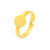 Golden Color Adjustable Brass Ring Components X-EC541-G-1