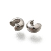 304 Stainless Steel Crimp Beads Covers X-STAS-P239-34P-03-2