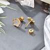 304 Stainless Steel Shell Stud Earrings for Women EJEW-M068-01G-5