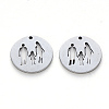 Non-Tarnish 304 Stainless Steel Pendants STAS-N092-34-2