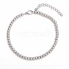 Non-Tarnish Simple Fashion Round Stainless Steel Beaded Bracelets for Women UG2742-1-1