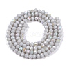 Electroplate Opaque Solid Color Glass Beads Strands EGLA-A044-P3mm-L10-3