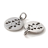 Non-Tarnish 304 Stainless Steel Charms STAS-D050-07P-03-3