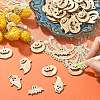 25Pcs Halloween Theme Wood Cabochons WOOD-CJC0005-56-4