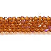 Transparent Electroplate Glass Beads Strands EGLA-A039-T2mm-L28-1