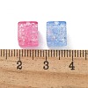 Transparent Crakle Acrylic Beads PACR-Q008-25-3