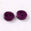 2-Hole Flat Round Resin Sewing Buttons for Costume Design BUTT-E119-36L-07-2