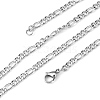 Tarnish Resistant Figaro Chain Necklace for Men NJEW-F027-03-1mm-1