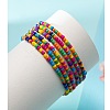 Bohemian Glass Beaded Stretch Bracelet Sets QN1212-5-1