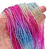 Transparent Painted Glass Beads Strands X1-DGLA-A034-T1mm-A14-2