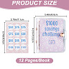 3-Ring 4 Inch PVC Mini Binder Savings Challenge DIY-WH0430-204B-2