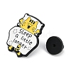 Funny Cat with Word Sleep A Little Longer Enamel Pins JEWB-L018-04EB-01-3