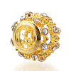 Alloy Rhinestone European Beads MPDL-S063-01-2