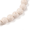 Natural Fossil Round Beaded Stretch Bracelets G-U005-01A-01-2