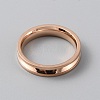 Titanium Steel Grooved Finger Ring Settings RJEW-WH0012-11B-2