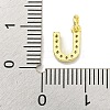 Letter Brass Micro Pave Clear Cubic Zirconia Pendants KK-K354-06G-U-3