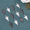40Pcs 2 Color 304 Stainless Steel Pointed Pendants STAS-UN0023-90-4