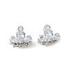 Brass Micro Pave Cubic Zirconia Beads KK-S336-15S-A-1