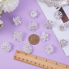 Gorgecraft 12Pcs 12 Style Crystal Rhinestone Flower Brooch Pins JEWB-GF0001-36B-3