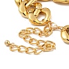 Chunky CCB Plastic Curb/Cable Chain Necklaces for Women NJEW-K261-01B-G-1-4