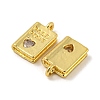 Real 18K Gold Plated Rack Plating Brass Micro Pave Cubic Zirconia Pendants X-KK-R153-03G-2