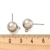 Non-Tarnish 304 Stainless Steel Stud Earring Findings STAS-O004-10G-P-3