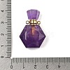 Natural Amethyst Perfume Bottle Pendants G-P554-G01-3