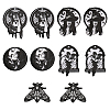 CHGCRAFT 10Pcs 5 Style Printed Acrylic Pendants MACR-CA0001-38-1