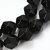 Natural Black Onyx Beads Strands G-Q468-90-8mm-1