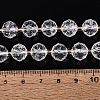 Ombre Effect Dyed Transparent Crackle Glass Beads Strands GLAA-Q111-10MM-08-5