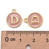 Golden Plated Alloy Enamel Charms X-ENAM-S118-07D-3