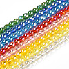Electroplate Transparent Glass Beads Strands GLAA-T032-T8mm-AB-1