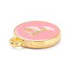 Golden Plated Alloy Enamel Charms ENAM-Q437-14P-2