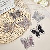 Fingerinspire Butterfly Rhinestone Patches DIY-FG0001-36-6